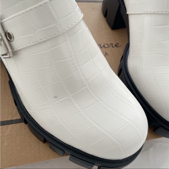 Nasty Gal Croc Embossed Cut Out Ankle Boots - Picture 6 of 7